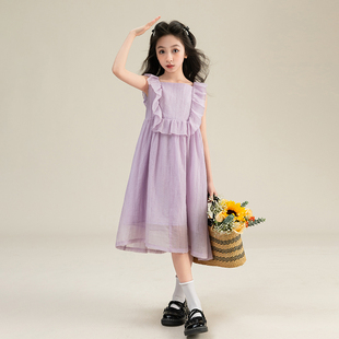 贝蒂2025夏款 女童连衣裙夏季 儿童过膝长裙XQZ23264 CC家居控