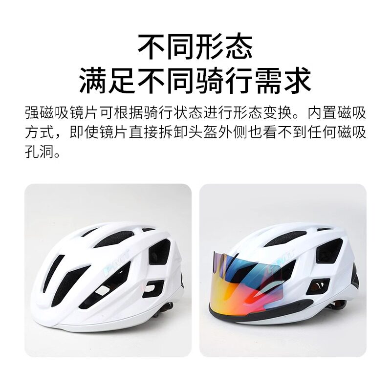 PMT头盔公路车磁吸防风镜男女图片