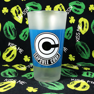 日漫七龙珠科幻装备万能胶囊白色磨砂玻璃杯奶茶杯水杯礼物周边潮