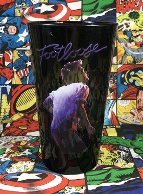 美国喜剧音乐电影浑身是劲Footloose纪念款黑色玻璃杯水杯子创意