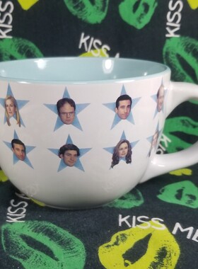 外贸原单美剧办公室 The Office创意白陶瓷杯马克杯水杯咖啡杯子