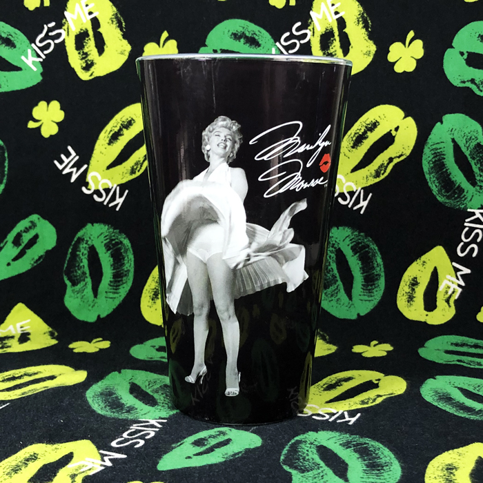 原单美国好莱坞女神性感玛丽莲梦露Marilyn Monroe黑玻璃随手杯子