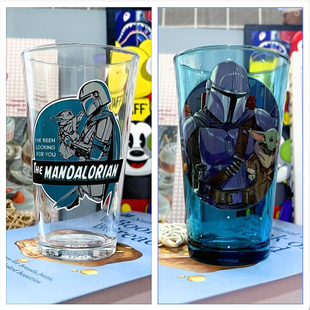 美剧星球大战赏金猎人曼达洛战士波巴菲特尤达宝宝玻璃杯周边水杯