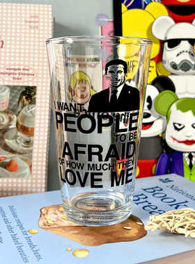 原单美剧办公室The Office水杯玻璃杯家用饮料果汁杯啤酒杯可乐杯