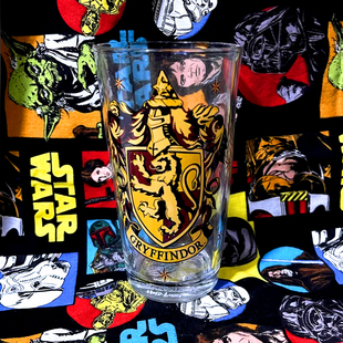 哈利波特HarryPotter格兰芬多狮院徽章透明玻璃杯水杯随手杯周边