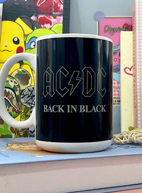 原单英国ACDC摇滚乐队马克杯陶瓷水杯咖啡杯音乐周边礼物家居杯子
