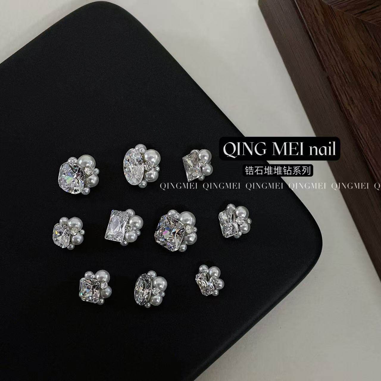 白锆石堆钻无底托美甲高品爆闪珍珠多切面指甲钻球B205-B214,彩妆/香水/美妆工具,指甲装饰,淘宝优惠券,粉丝福利购,淘宝优惠卷