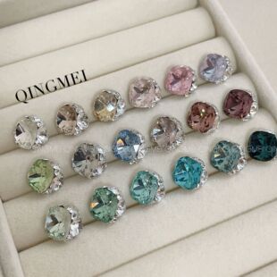高精品肥方满钻成品钻球 B57 几何肥方堆堆钻美甲饰品B40