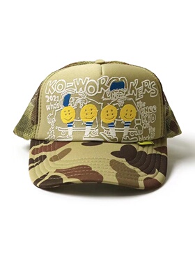 官网5折 KAPITAL JAPA平田和宏男女春夏秋冬印花迷彩棒球帽子透气