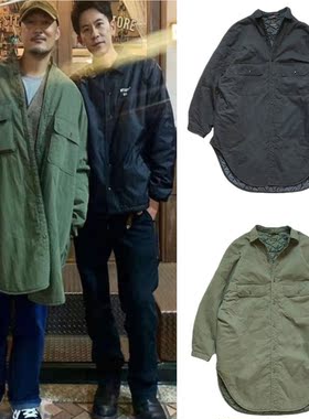 官网5折 KAPITAL JAPA平田男春秋冬中长款廓形宽松夹棉风衣外套日