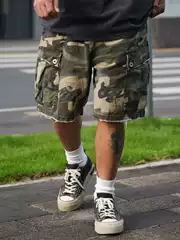 [Official Website Discount] Kapital Japa Hita Shorts Summer Unisex Camouflage Loose Casual Versatile Trendy
