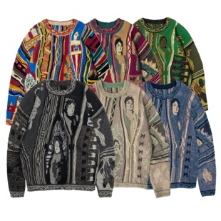 KAPITAL JAPA平田男女春秋冬印花针织民族风毛衣休闲 品牌5折