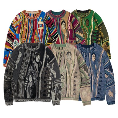 【品牌5折】KAPITAL JAPA平田男女春秋冬印花针织民族风毛衣休闲