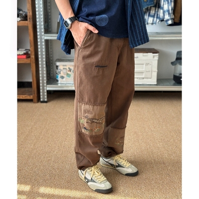 【现货5折】KAPITAL JAPA平田和宏休闲长裤春秋男女破洞补丁刺绣