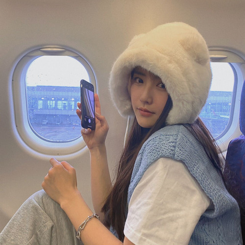 逛街小熊帽女保暖软糯可爱秋冬