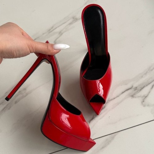 尖头水台时装凉鞋法式轻奢细跟拼色高跟鞋2025新款sandals 14CM