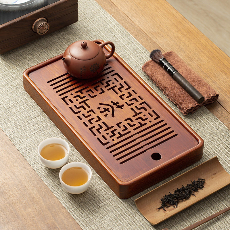 小型茶盘家用2025新款中式茶台茶盘排水式长方形一人用茶海储水盘,餐饮具,茶盘,淘宝优惠券,粉丝福利购,淘宝优惠卷