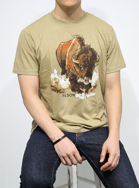 美国Filson纯棉圆领印花T恤男欧版复古流行字母短袖多款多色现货