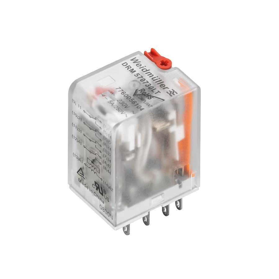 魏德米勒继电器DRM270730LT/2CO/230V AC增强型开关继电器 10起订