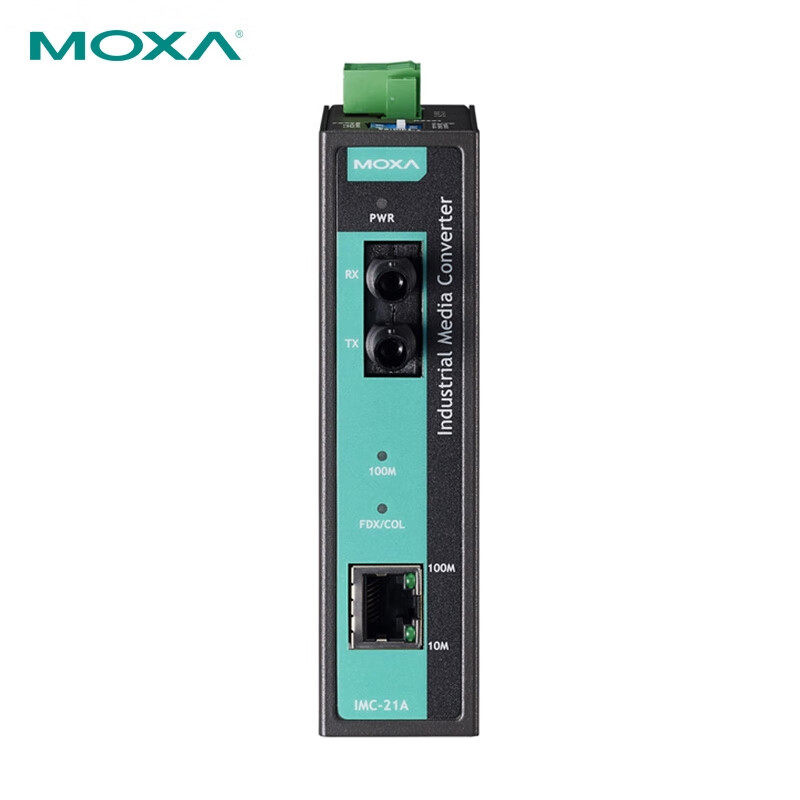 摩莎（MOXA）IMC-21A-M-ST 工业级10/100BaseT(X)转100BaseFX光电