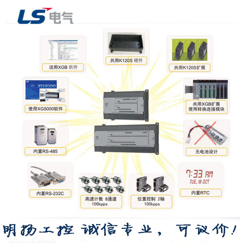 LS产电 XGB系列PLC 选件卡XBO-AH02A 电压/电流