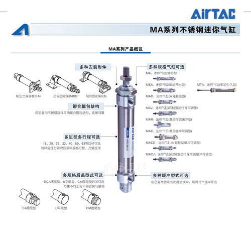 亚德客(AirTAC) 面板型压力表1.0MPa,表盘直径40mm；F-GF4010M