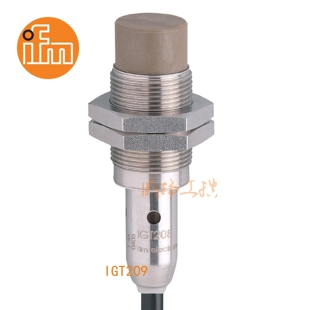 易福门接近传感器IGT209;12 mm 非齐平安装;300 Hz;常开;DC; PNP