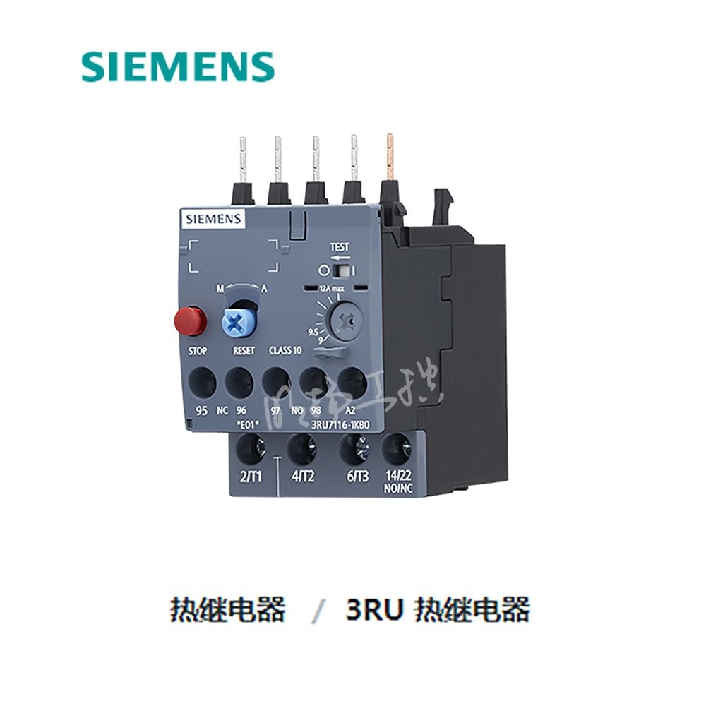 西门子过载继电器2.2...3.2A ,独立安装, 螺丝端子；3RU61161DB1