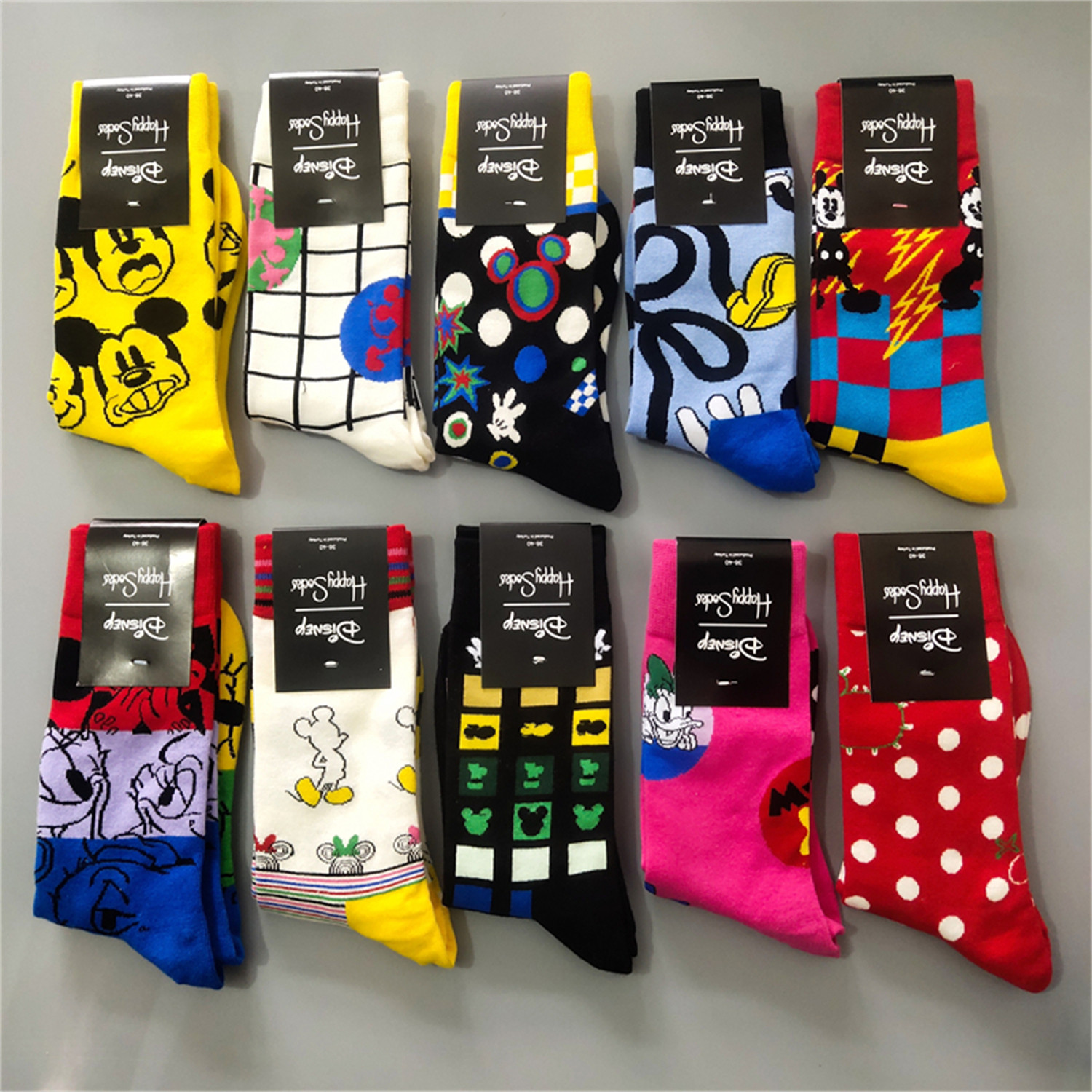 爆款Happysocks袜子米奇卡通潮袜