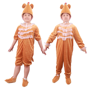 儿童河狸演出服河狸表演服饰幼儿园话剧道具卡通海狸扮演舞蹈服装