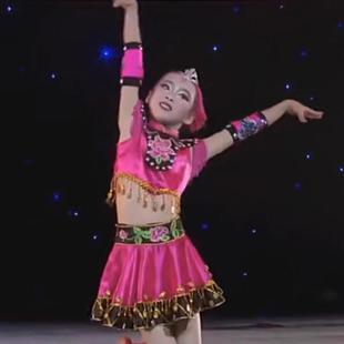 小舞蹈家彝家妞妞舞蹈演出服少儿独舞彝家妞妞少数民族舞蹈服彝族