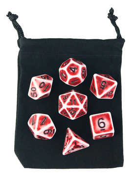 复古做旧多面骰子7粒龙与地dice桌游跑团dnd D4-20面筛子数字色子