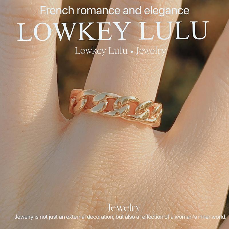 法国18K包金麻花编织戒指