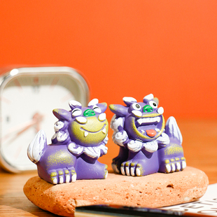 狮三百丨紫定能行 高考中考送学生仪式感礼物小狮子摆件