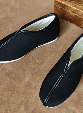 御圣祥老北京布鞋男士棉鞋冬季羊毛毡礼服呢皮底高帮僧鞋棉靴尼姑