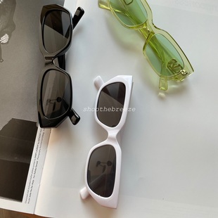STB 复古猫眼立体倒梯形框墨镜UV400太阳眼镜 男女适用