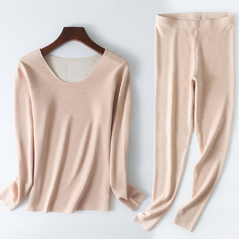 山羊绒+蚕丝+德绒保暖内衣女士