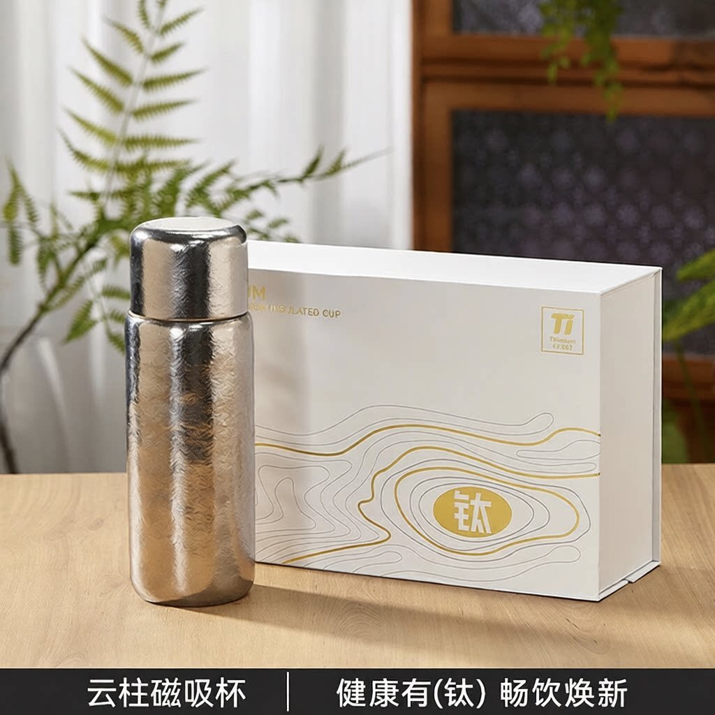 纯钛保温杯小号老白茶焖茶杯户外便携运动水杯商务企业礼品