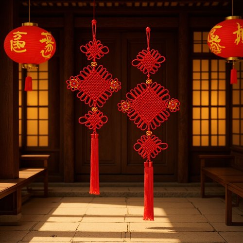 夜明珠中国结挂件化解门冲