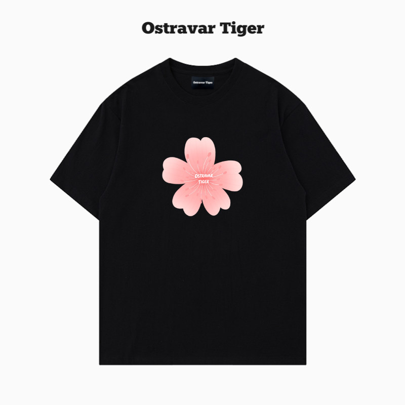 专柜授权Ostravar Tiger 手绘宽松卡通印花情侣男女款纯棉短袖t恤