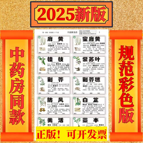 药房镀膜980味不干胶中药标签贴
