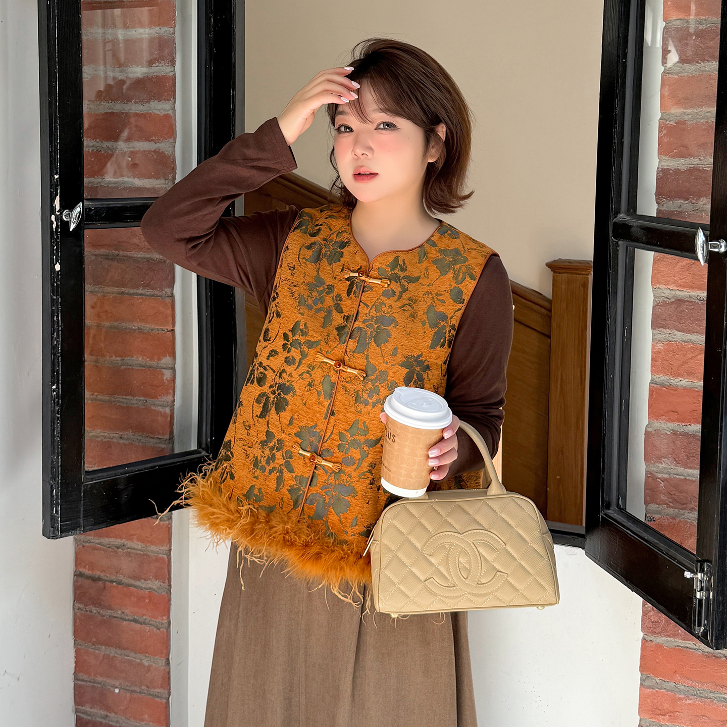 胖mm大码女装时尚新中式国风套装