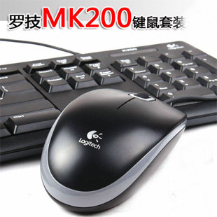 外設:全新正品 羅技 MK200 多媒體鍵鼠套裝 USB游戲鍵盤鼠標
