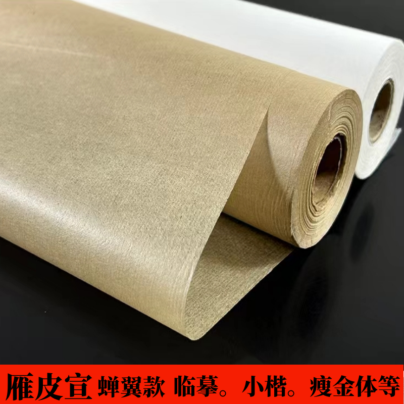 古法皮纸蝉翼透明宣纸半生熟小楷行草书法作品纸白描临摹连史纸棉