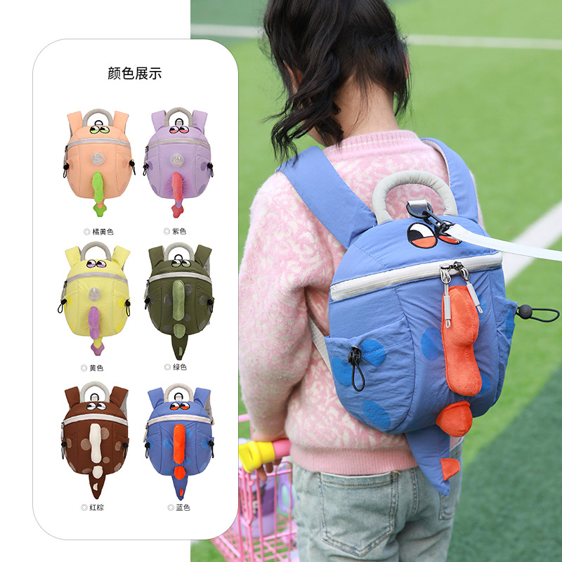 2025新款儿童可爱鲨鱼小书包幼儿园男女宝宝零食双肩包防走失户外