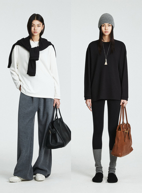 MRS Studios 秋冬内搭Bi入classic系列圆领长袖磨毛加绒T恤 暖暖T