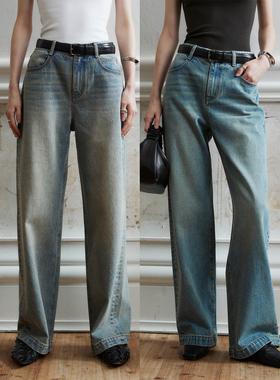 MRS Studios 土耳其bossa 重磅水洗 时髦INS风显瘦直筒及地牛仔裤