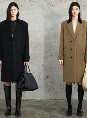 MRS Studios 英国HARRIS历久弥新撞色领绅士柴斯特菲尔德西装大衣