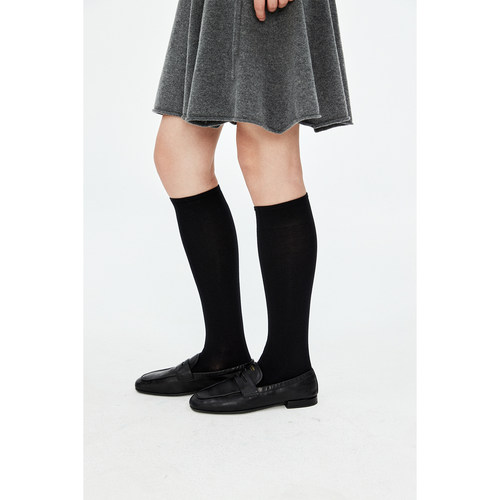 羊毛真丝小腿长筒袜堆堆袜