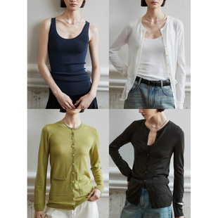 Studios 双口袋开衫 时髦经典 Fit风显瘦羊毛针织背心 Clean MRS